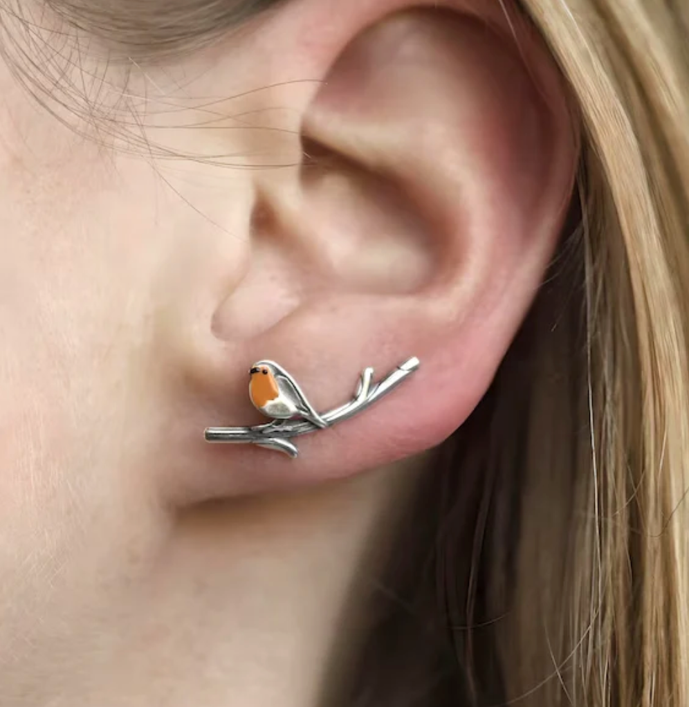 The Bird Earrings | Glas-In-Lood Oorbellen