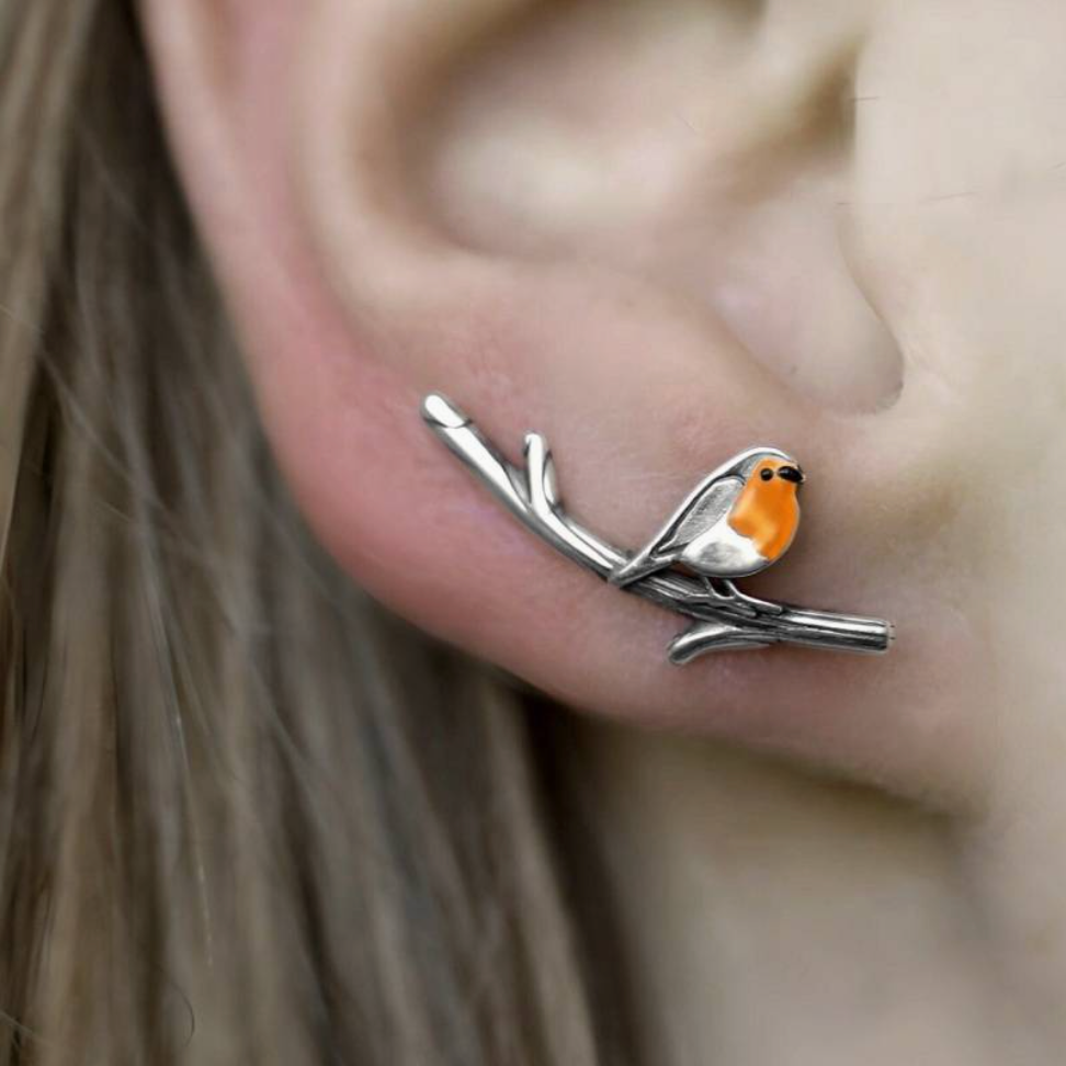 The Bird Earrings | Glas-In-Lood Oorbellen